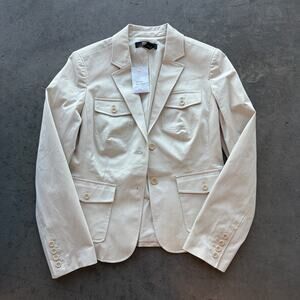 Vintage Y2k Body By Victoria Beige Indie Sleaze Women's Blazer 10/L NWT